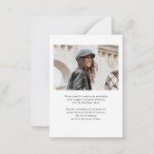 卒業式2025手書き写真の発表 ノートカード (裏面)