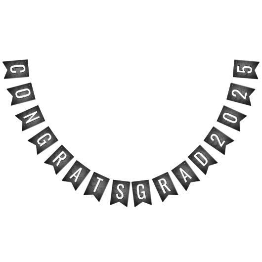 卒業式2025文字オンブラック石板 バンティングフラッグ (全)