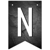 卒業式2025文字オンブラック石板 バンティングフラッグ (第3の旗)