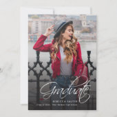 卒業式2025書道グラッドフォト 案内状 (正面)