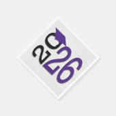 卒業式2025紫と黒の木 スタンダードカクテルナプキン (角)