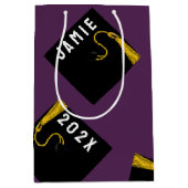 卒業式2025紫 ミディアムペーパーバッグ (正面)