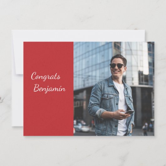 卒業式2025赤と白号写真パーティー 招待状 (裏面)