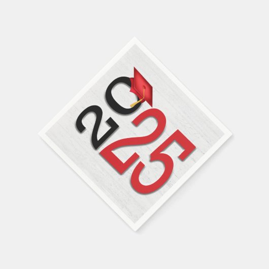 卒業式2025赤と黒の木 スタンダードカクテルナプキン (角)