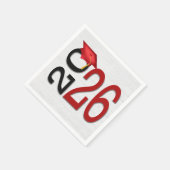 卒業式2025赤と黒の木 スタンダードカクテルナプキン (角)