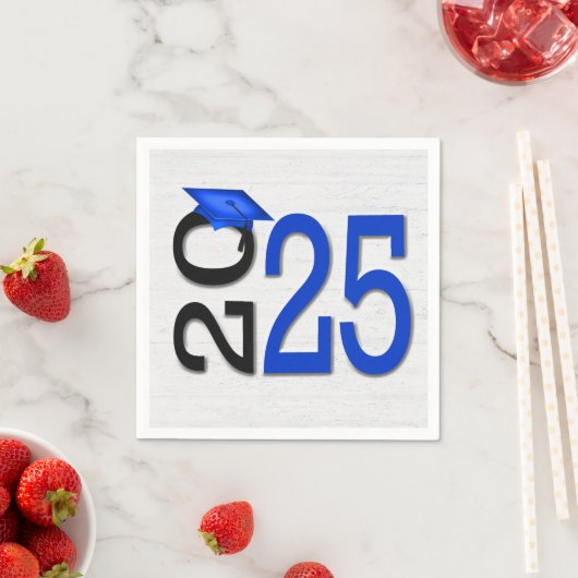 卒業式2025青と黒の木 スタンダードカクテルナプキン (インサイチュ)