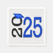 卒業式2025青と黒の木 スタンダードカクテルナプキン (正面)