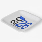 卒業式2025青と黒の木 ペーパープレート (傾斜あり)