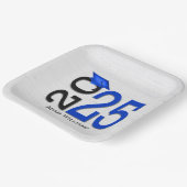 卒業式2025青と黒の木 ペーパープレート (傾斜あり)