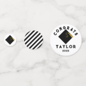 卒業式2025黒と金ゴールド コンフェッティ (裏面)