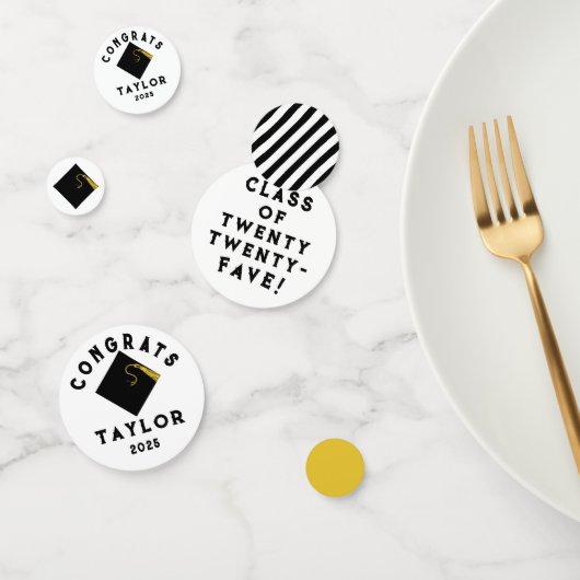 卒業式2025黒と金ゴールド コンフェッティ (グループ)