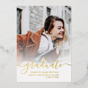 卒業式2025 Grad Photo Gold Foil発表 箔招待状