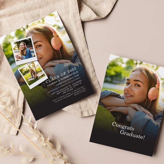 卒業式2025 Photo Collage Gradパーティー 招待状