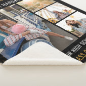 卒業式2025 Photo Collage Grad Keepsake シェルパブランケット (3/4)