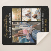 卒業式2025 Photo Collage Grad Keepsake シェルパブランケット (正面(横))