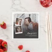 卒業式2025 Photo Collage Script Grad紙 スタンダードカクテルナプキン (インサイチュ)