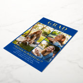 卒業式2025 Photo Gradパーティー金ゴールド 箔招待状 (回転した状態)