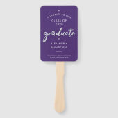 卒業式2025 Photo Purple Gradパーティー ハンドファン (正面)