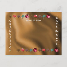 卒業式2025 Photo Red Disco Ball Save the Date