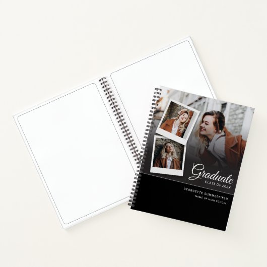卒業式2025 Script Gradパーティーフォトゲストブック ノートブック (内部)