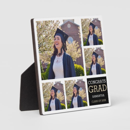 卒業式20XXおめでとうグラード5フォトコラージュ フォトプラーク (正面)