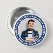 卒業式20XXクラスのモダンカスタム写真 缶バッジ (正面&裏面)