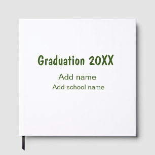 卒業式20XX年名学校の緑を追加モダン ゲストブック