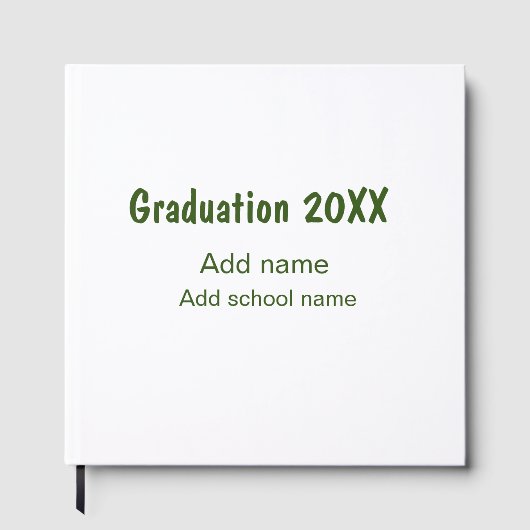卒業式20XX年名学校の緑を追加モダン ゲストブック (正面)