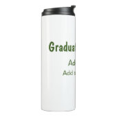 卒業式20XX年名学校の緑を追加モダン タンブラー (回転左)