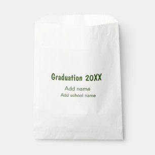 卒業式20XX年名学校の緑を追加モダン フェイバーバッグ