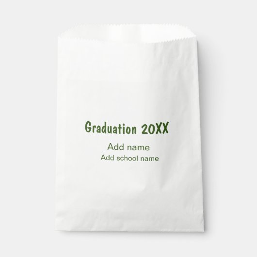 卒業式20XX年名学校の緑を追加モダン フェイバーバッグ (正面)