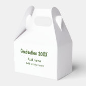 卒業式20XX年名学校の緑を追加モダン フェイバーボックス (裏面サイド)