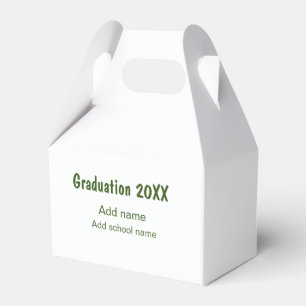 卒業式20XX年名学校の緑を追加モダン フェイバーボックス