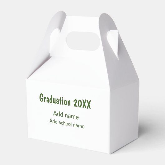 卒業式20XX年名学校の緑を追加モダン フェイバーボックス (正面サイド)