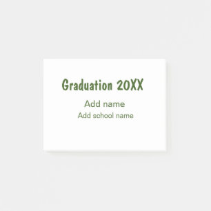 卒業式20XX年名学校の緑を追加モダン ポストイット