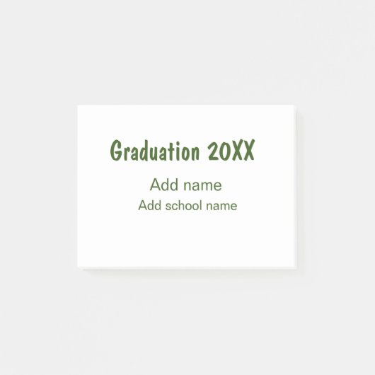 卒業式20XX年名学校の緑を追加モダン ポストイット (正面)