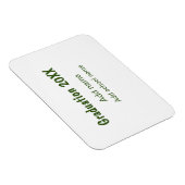 卒業式20XX年名学校の緑を追加モダン マグネット (右側)