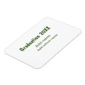 卒業式20XX年名学校の緑を追加モダン マグネット (左側)