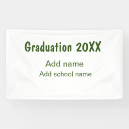 卒業式20XX年名学校の緑を追加モダン 横断幕