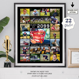 卒業式22フォトクラス年カスタムの色 ポスター