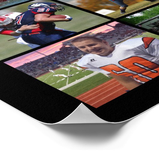 卒業式22フォトクラス年カスタムの色 ポスター (角)