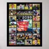 卒業式22フォトクラス年カスタムの色 ポスター (正面)