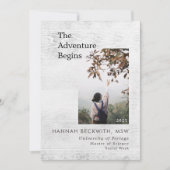 卒業式3フォトアドベンチャー素朴開始 案内状 (正面)