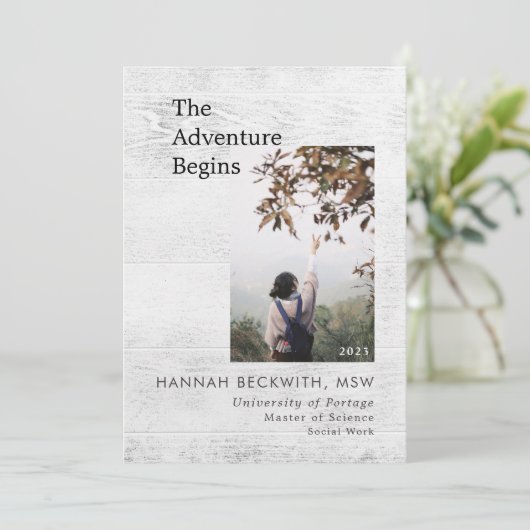 卒業式3フォトアドベンチャー素朴開始 案内状 (スタンド正面)