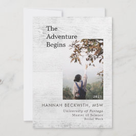 卒業式3フォトアドベンチャー素朴開始 案内状