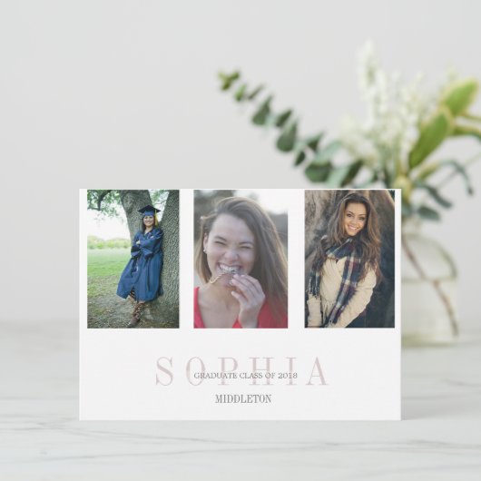 卒業式3フォトアレモダンーバーパーティー 招待状 (スタンド正面)