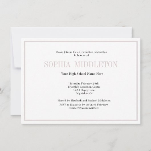 卒業式3フォトアレモダンーバーパーティー 招待状 (裏面)