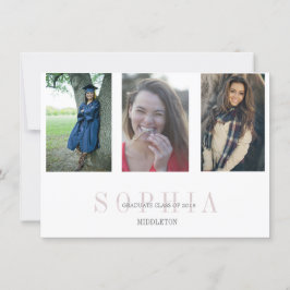 卒業式3フォトアレモダンーバーパーティー 招待状