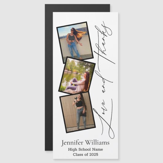 卒業式3フォトブース感謝していyou magnet (正面/裏面)