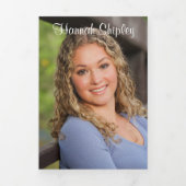 卒業式3倍招待状発表 三つ折り招待状 (カバー)